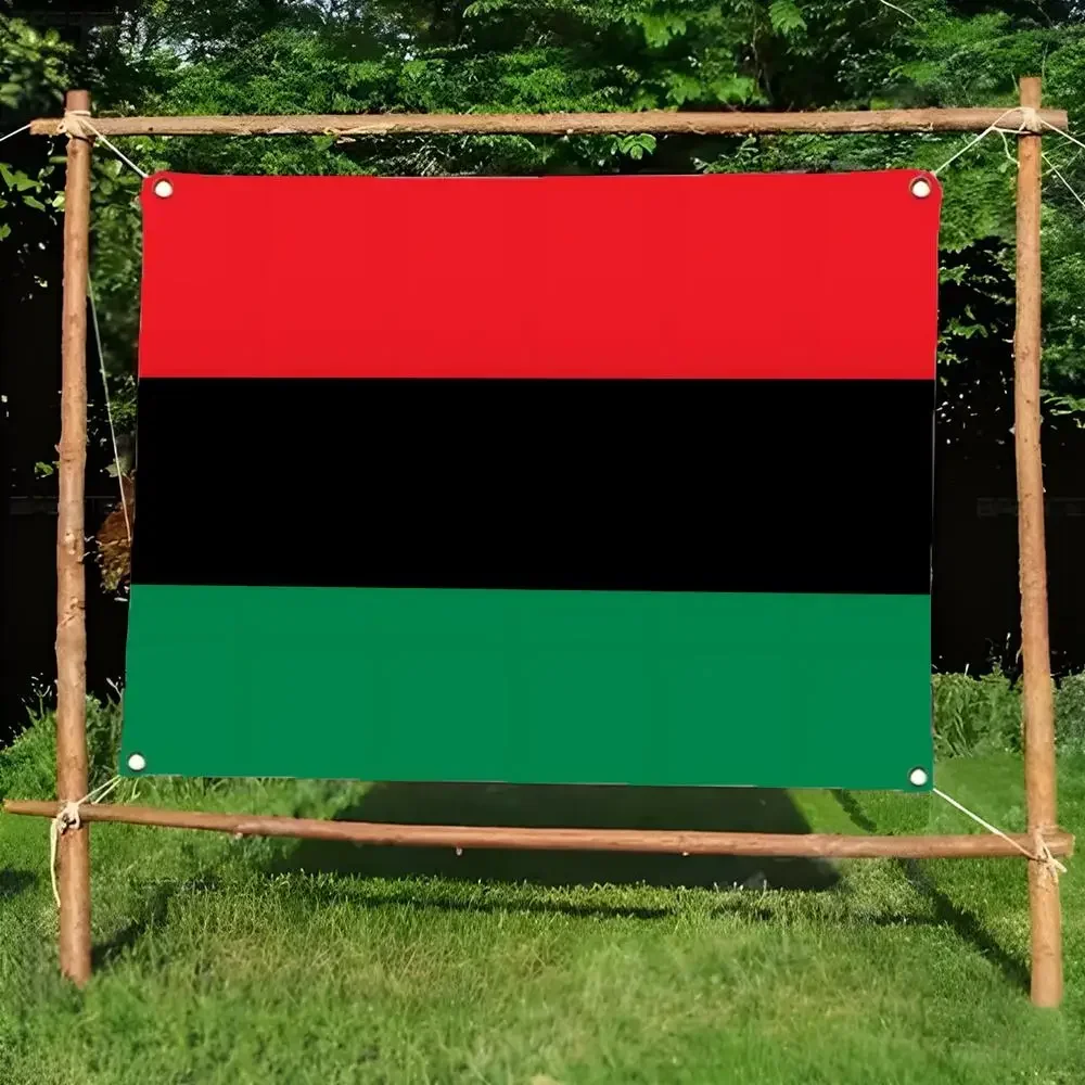 african cultural symbol P-Pan-African tricolor Flags Borderless four-ring ornament indoor outdoor decoration effortless to hang