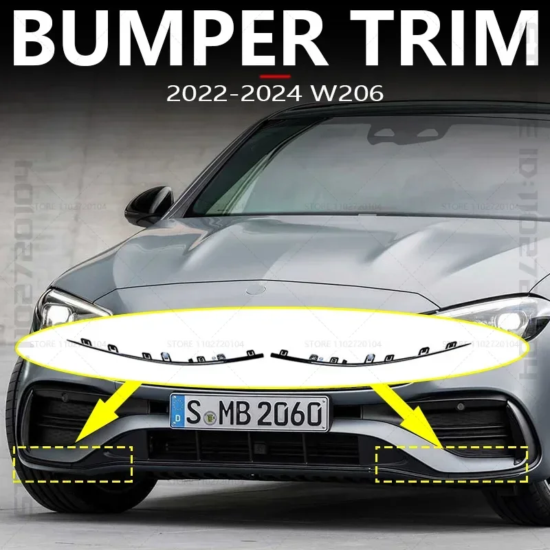 

for 2022-2024 W206 Mercedes Benz C300 C43 AMG Front Bumper Trim Chrome Black 2068854102 2068854202 2068854302 2068854402