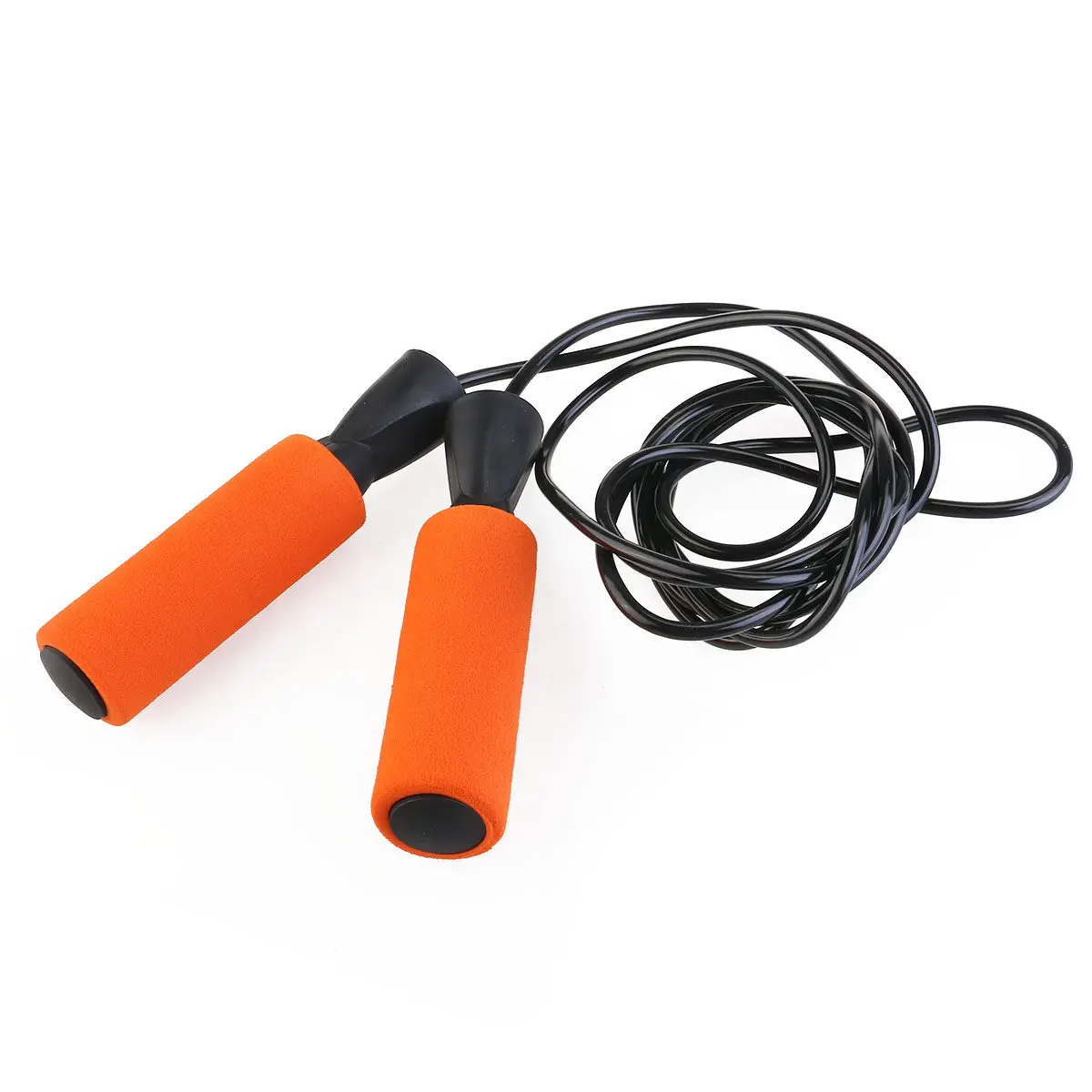 Professional Plastic Skipping Rope Yellow Adjustable Length for Students Cardiovascular Strength Skipping Rope