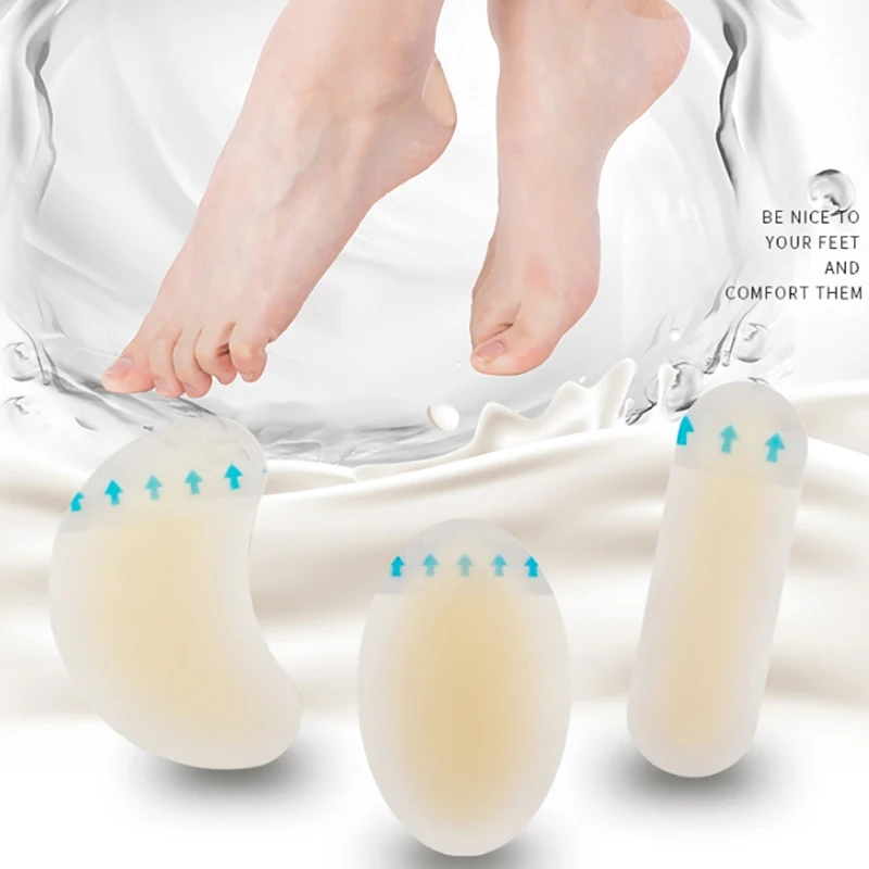 24Pcs Blister Plasters Invisible Hydrocolloid Gel Blister Bandages Blister Cushion Pad For Heel Foot Toe And Guard Skin