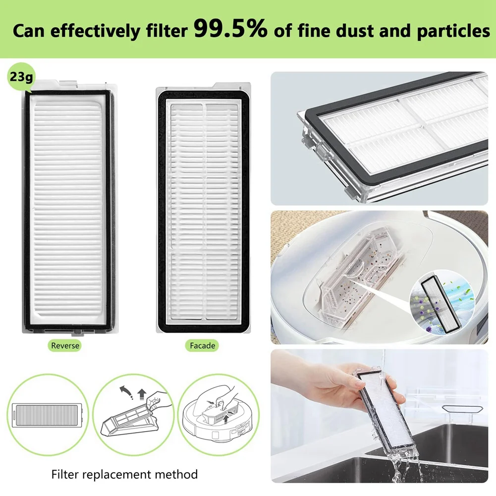 مجموعة قطع غيار ABRG للمكنسة الكهربائية Roborock Qrevo Pro MaxV، 29 قطعة بما في ذلك الفرش والمرشحات ومنصات الممسحة وما إلى ذلك.