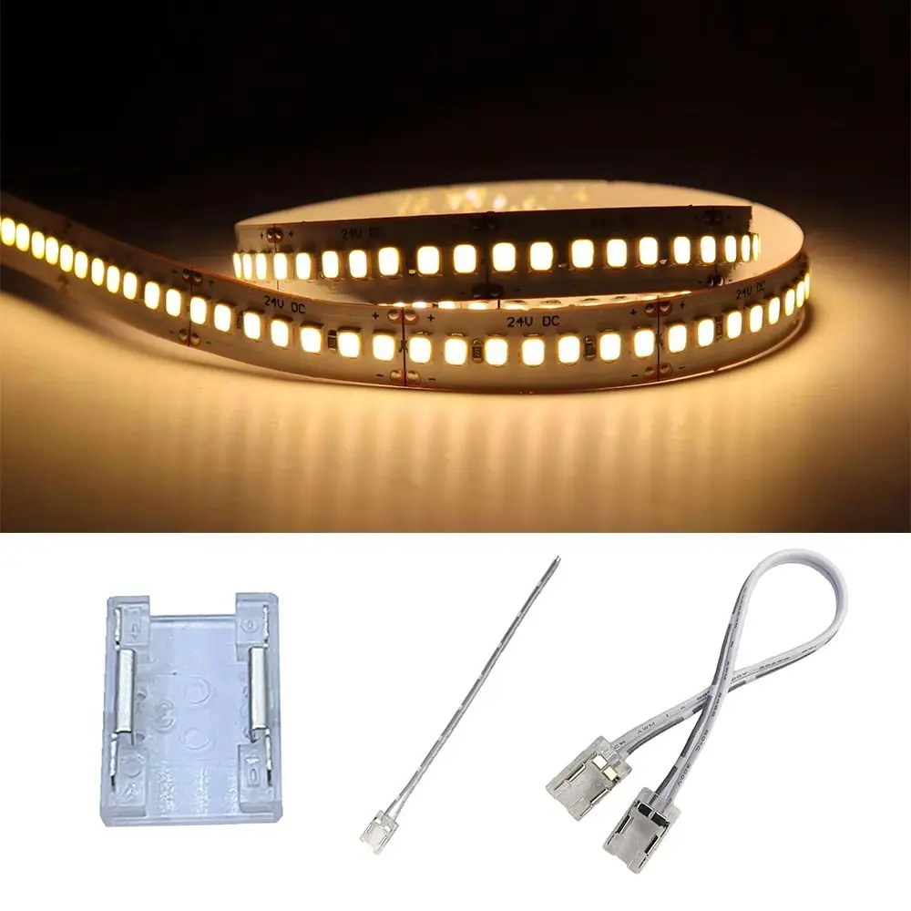

Transparent Solderless LED Strip Connector IP20 8mm 10mm Single Dual End Connectors DIY COB Connector