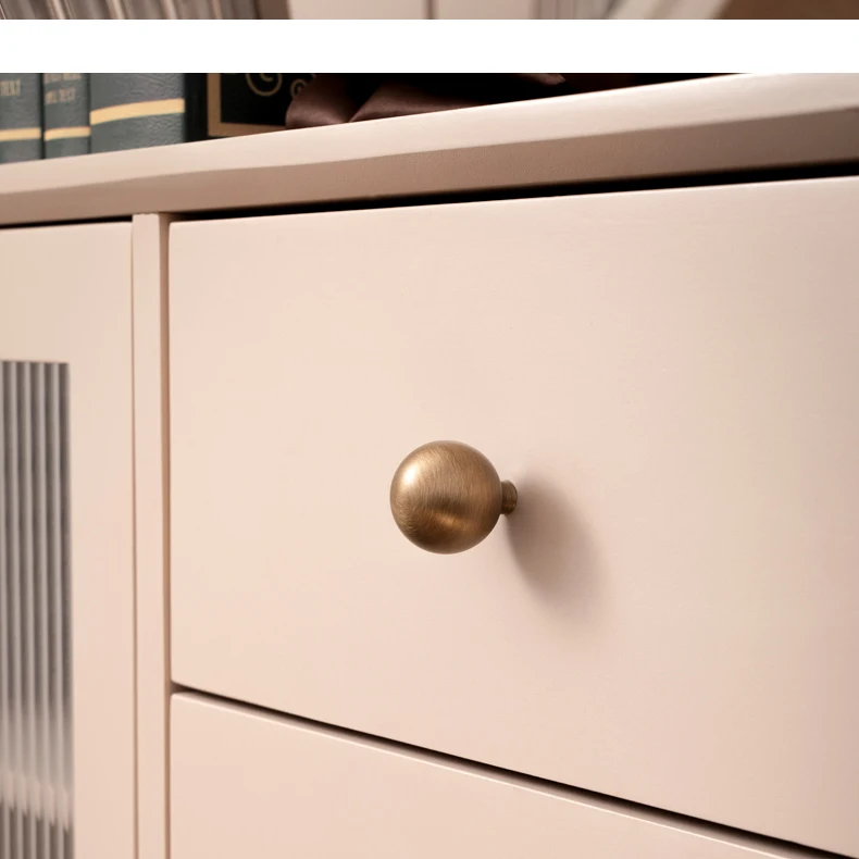 Round antique brushed brass cabinet knob — supplier illustration 12