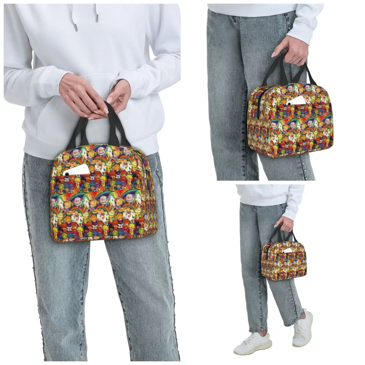 Rainbows Brite Insulated Lunch Bag for Women Office Cooler Thermal Food Box Tote Portable Lunch Boxes Container