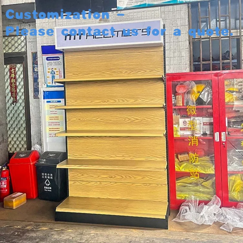 

custom.Adjustable Gondola Shelf Dividers 14d to 22d Premium Cosmetics Store Shelves Abd Gondolas Heavy Duty Wood Gondola Shelvin