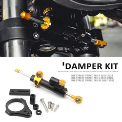 Motorcycle Steering Stabilize Damper Bracket Mount CNC Aluminum For STREET TRIPLE 765R 765S Street Triple 765 RS 765 R S RS