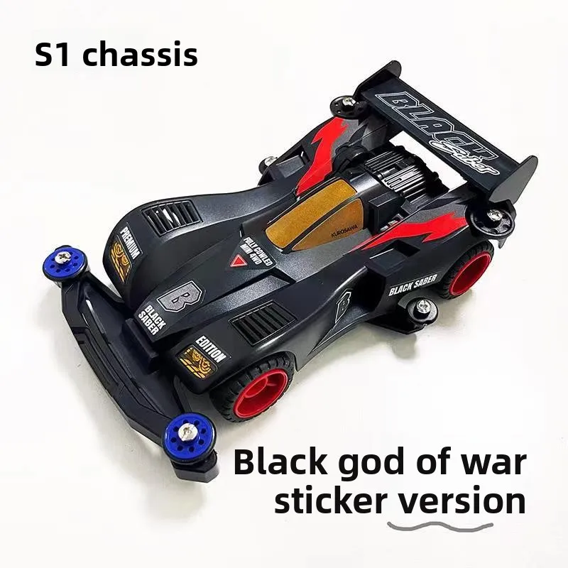 Brinquedo Modelo de Corrida Mini 4WD de Anime Japonês Bakusou Kyuudai Let's&Go, Sabre Black Battle Ray Stinger