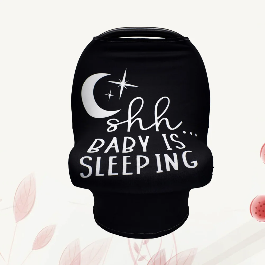 Black Multi-Functional Nursing Cover Baby Stroller Car Seat Protector Lightweight Breathable Scarf Shield Baby Seat Cover