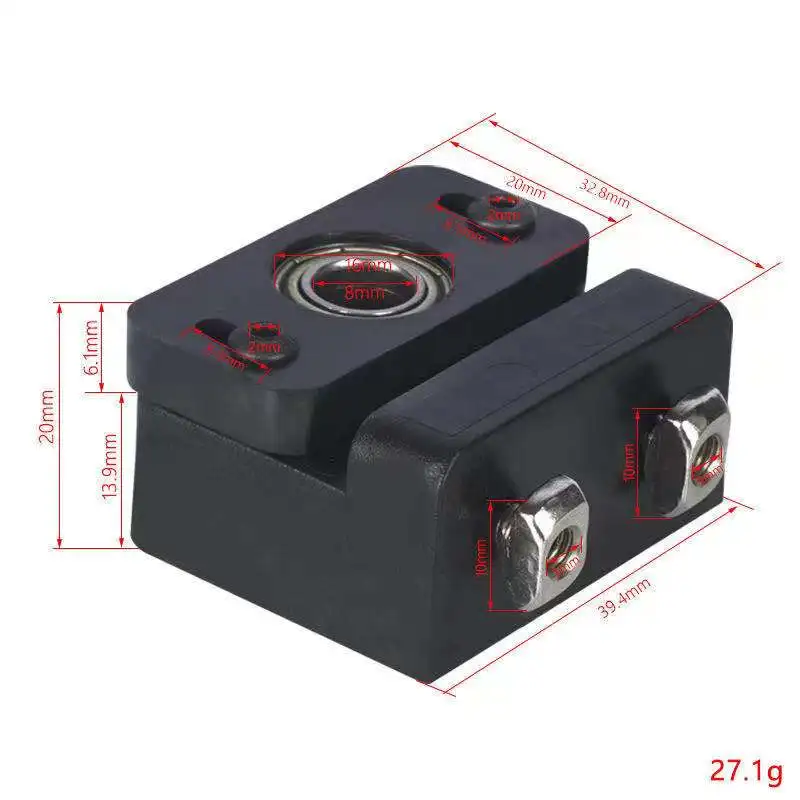 3D Printer Accessory: Upgraded Z-axis T8 Lead Screw Fixing Bracket - Adjustable Injection-Molded and Sheet Metal Bearing Fixing