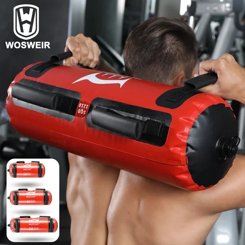 WOSWEIR-Bolsa de agua portátil para fitness, entrenamiento inflable de fuerza energética, bolsa de elevación, bolsas eléctricas, 10 kg, 15 kg, 20 kg