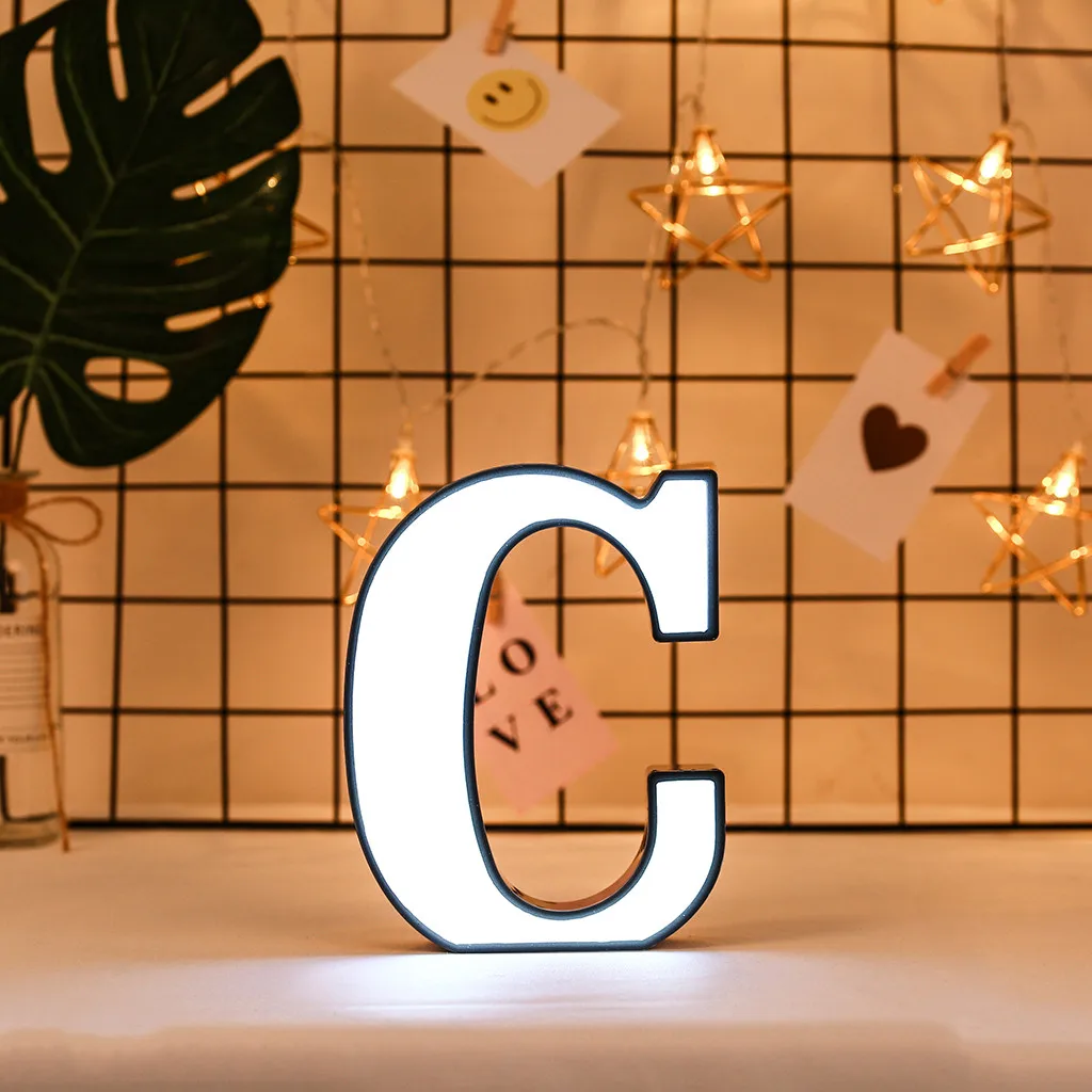 Led Love Sign Light Trending Now Romantic Wedding Decor Bestseller Home Table Ornament 26-Letter Led Decorative Night Light T1