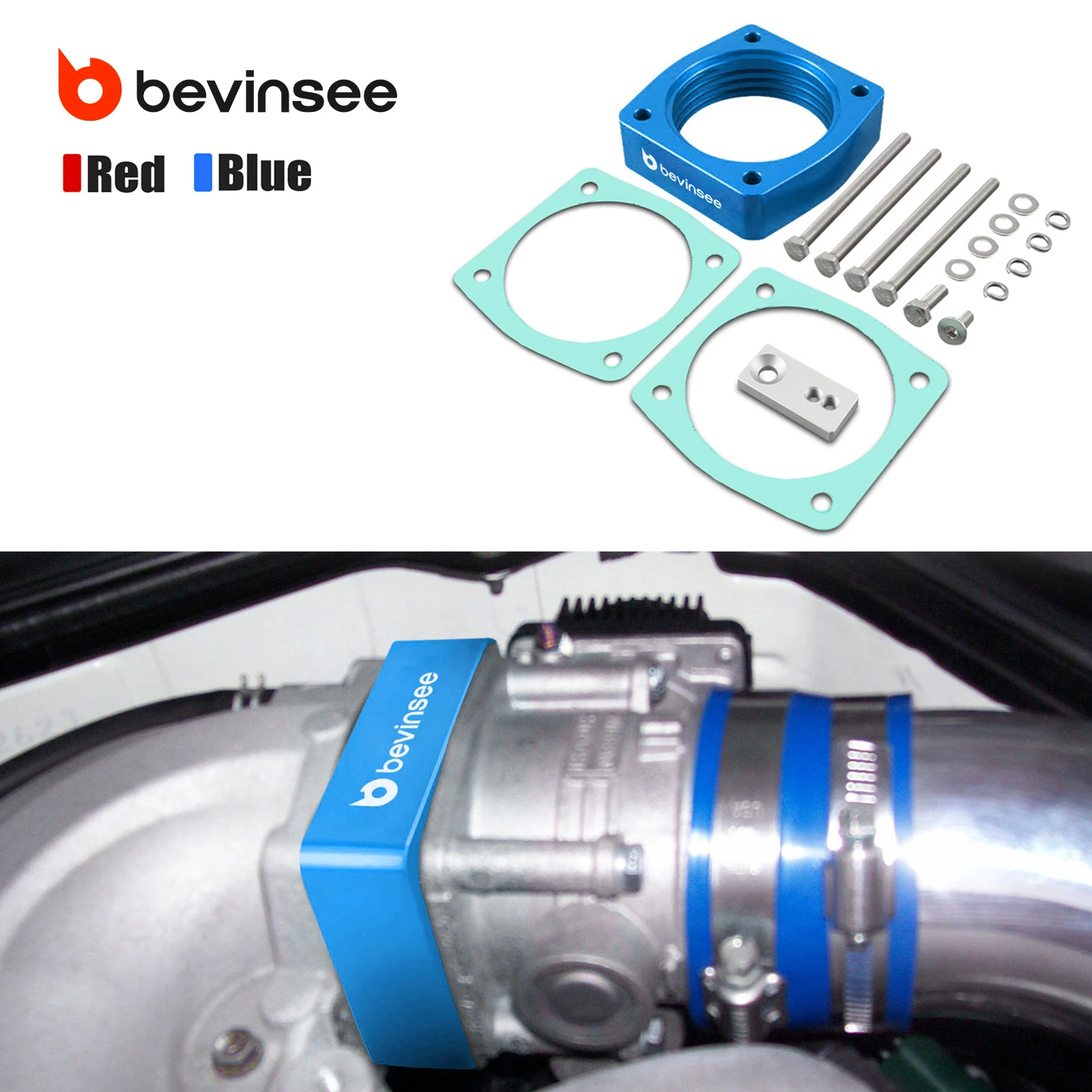 Aluminum Throttle Body Spacer for Nissan 350Z Altima Maxima 3.5L V6, for Infiniti G35 I35 FX35 3.5L V6, Only for VQ35DE Engine