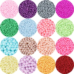 2-12mm No Hole ABS Imitation Pearl Beads Solid Color Round Spacer Loose Beads For DIY Jewelry Making Bracelet Accessory