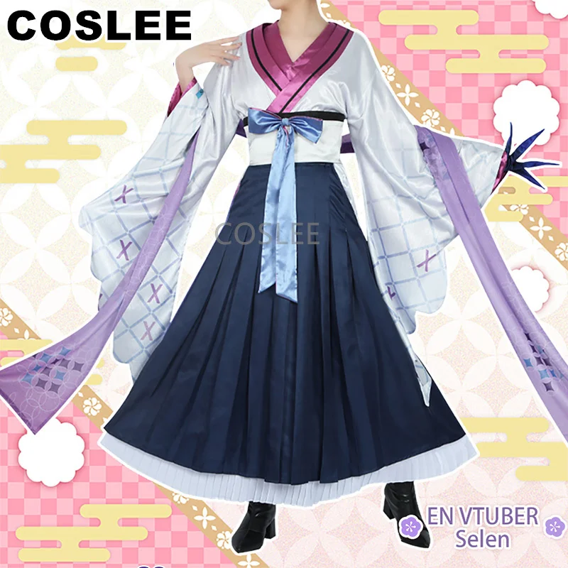 COSLEE Vtuber Nijisanji EN Selen Tatsuki Cosplay Costume New Year Uniform Role Play Halloween Party Outfit Women 2023