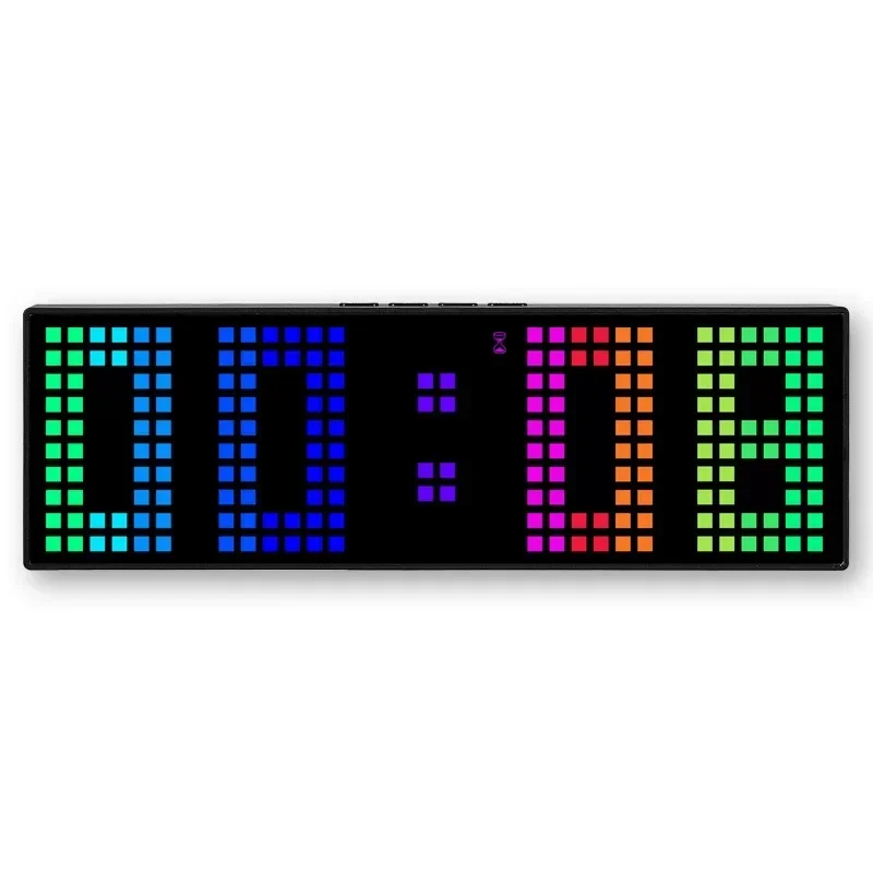Smart Rgb Led Alarm Clock With Voice Control & Auto Wake-up Matrix Digital Desk Clock With Date/timerwall-mountable Design