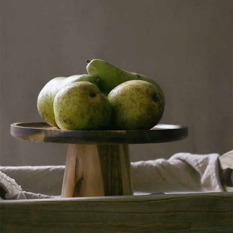 Wooden Tray Kitchen Living Room Fruit Snacks Sushi Cake Dessert Plate Multifunctional Plate Japanese Highstand