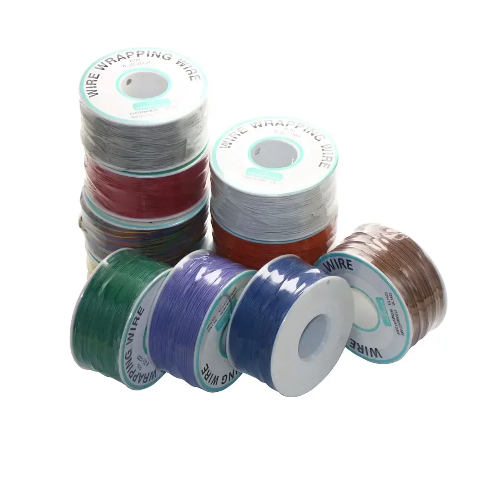 280m 30AWG PCB Wrapping Wire Tin Plated Copper B-30-1000 Cable Breadboard Jumper Insulation Electronic Conductor Wire Connector