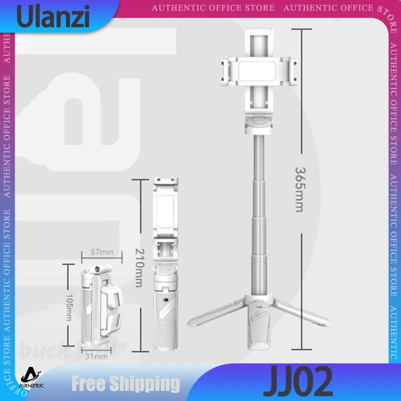 Ulanzi Jj02 Tripod Support 4 Section Stretchable Bluetooth Selfie Stick Customized Rotating Handle Pole Selfie Grip For Iphone16