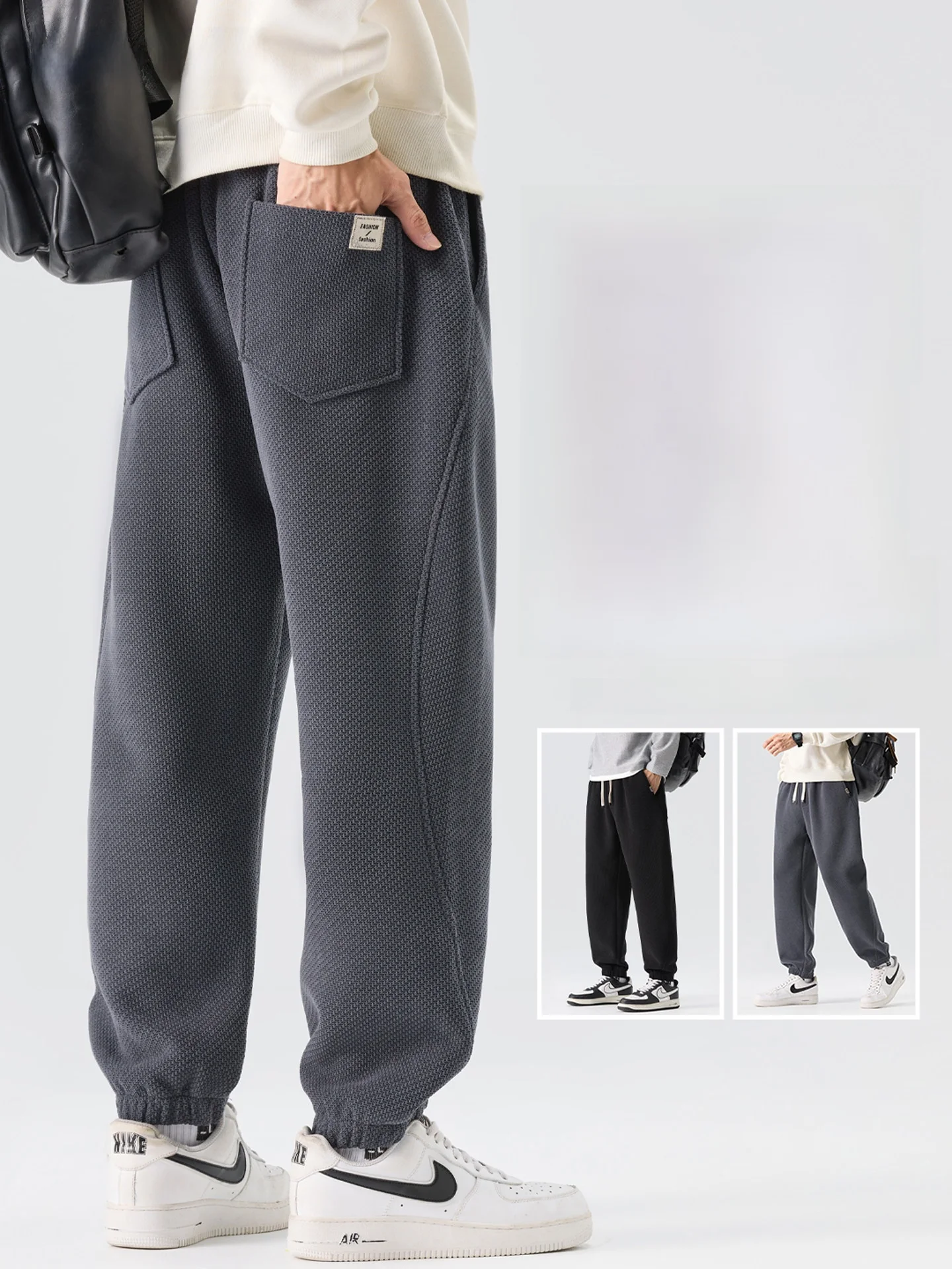 

Мужские свободные спортивные брюки-шаровары, весна-осень, тренд 2026, повседневные длинные брюки, молодежный стиль, модный бренд, спортивный стиль