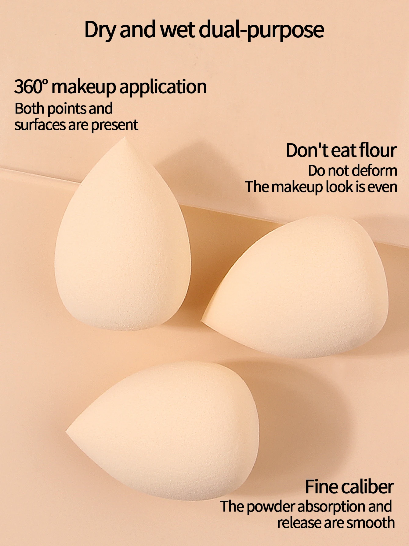 10/100PCS Super soft water drop beauty egg,non-latex sponge egg makeup powder puff,dry and wet dual-purpose portable beauty tool