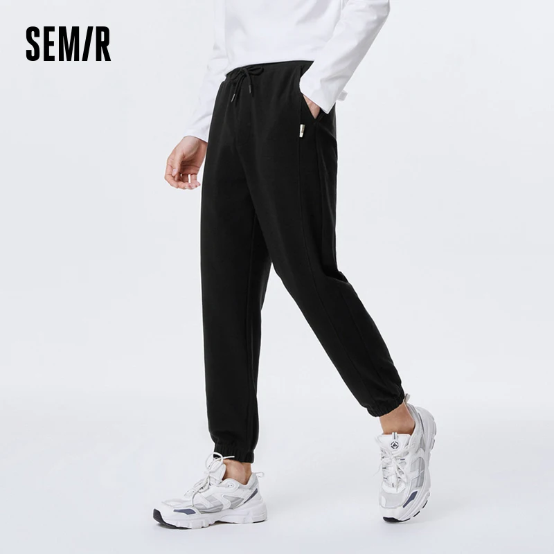 Semir Home Clothing Men Soft Knitted Basic Fashion Loose Can Be Worn Outward Elasticized Ankle Nine-Point Pants