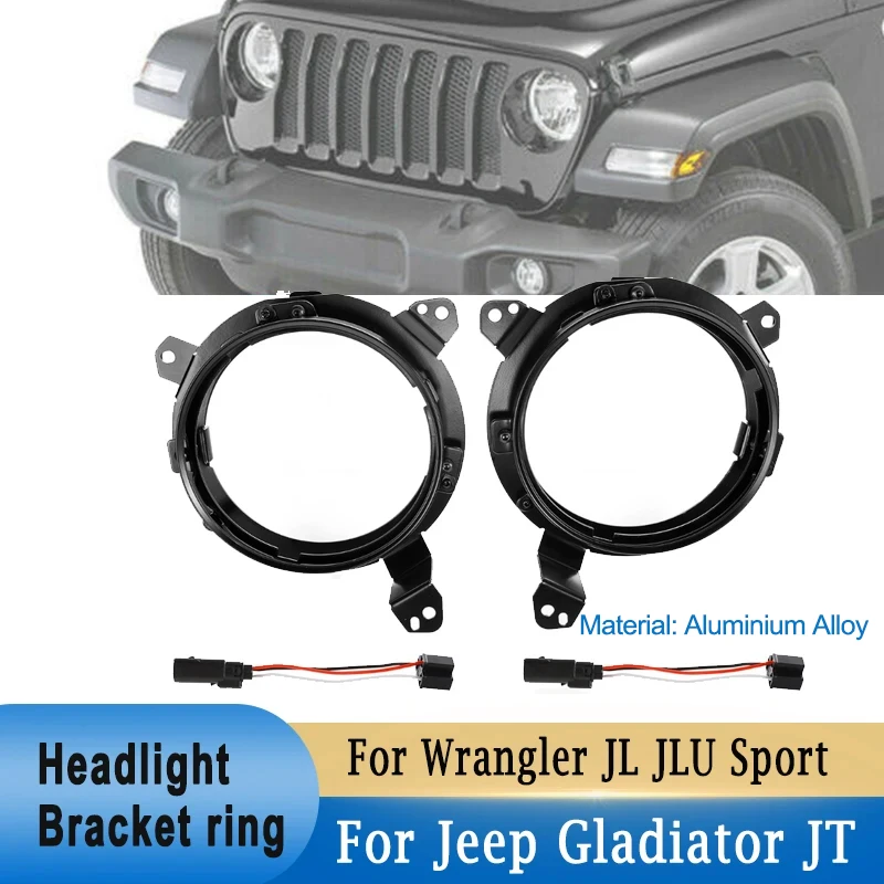 9inch Headlight Bracket Adjustment 7inch Headlight Adapter for Jeep Wrangler JL JLU Sport Rubicon Sahara Gladiator JT 2018-2022