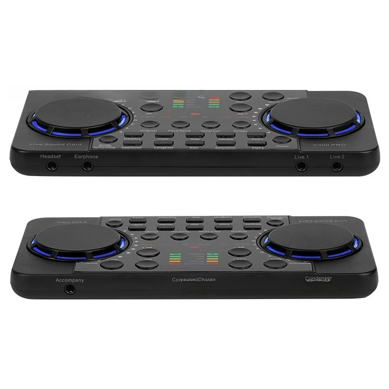 Live Streaming Sound Card for PC & Mobile Phone with Multiple Sound Effects Voice Changer Bluetooth Function
