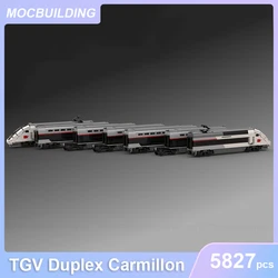 TGV Duplex Carmillon High-Speed Train MOC Building Blocks DIY Assemble Bricks Transportation Educational Xmas Toys Gifts 5827PCS