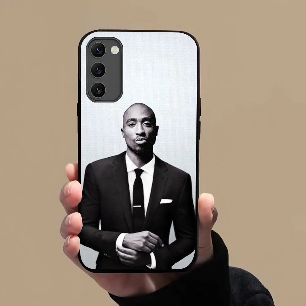 Tupac Shakur 2pc Rapper Phone Case For Samsung S23 22 21 20 ULTRA PLUS Lite Shell