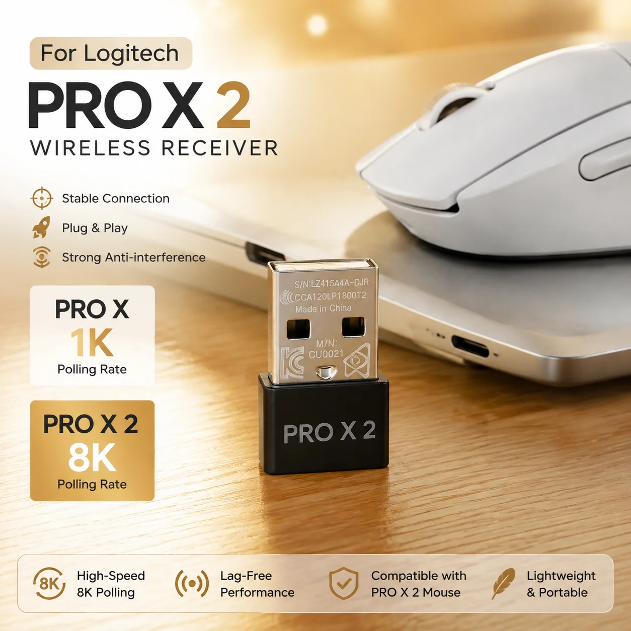 Logitech Mouse G Pro X Superlight - USB Receiver For Logitech G PRO