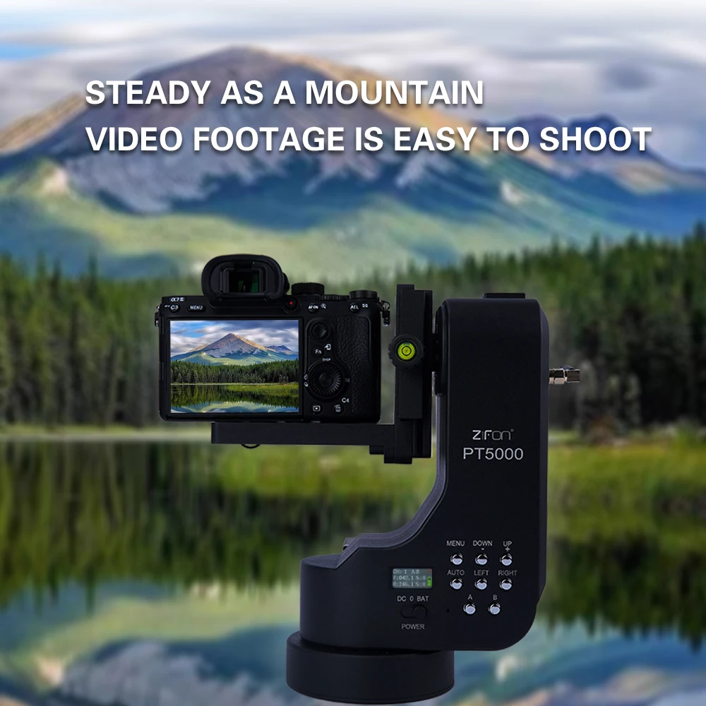ZIFON PT5000 cabeza panorámica giratoria motorizada automática Control remoto Pan Tilt trípode estabilizador de cabeza para cámaras GOPRO DSLRS foto