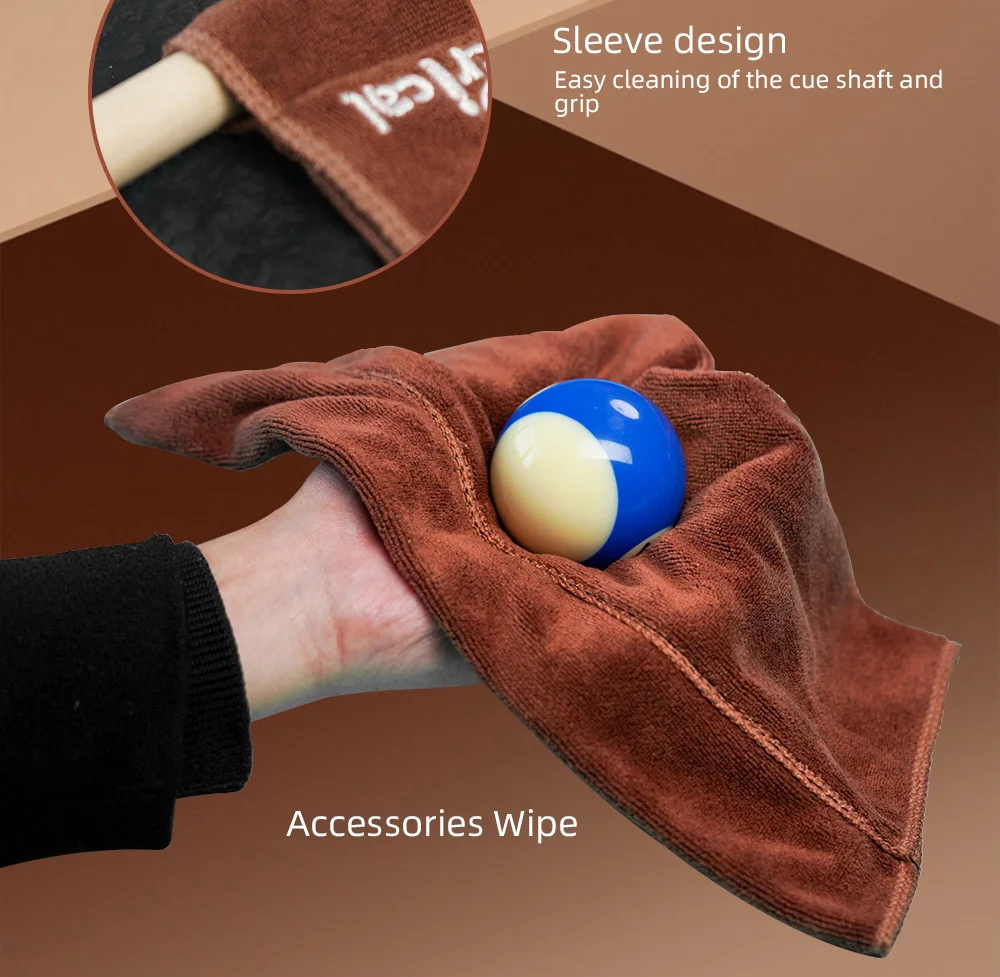 CRICAL 100% Baumwolle Billard-Queue-Handtuchhülle Design 32x16cm Hochsaugfähig, Spurenlos, Farbecht, für Pool- und Snooker-Reinigung – Detail 7