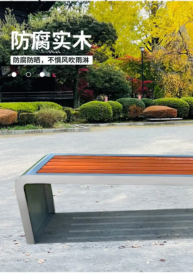 Outdoor, benches, row chairs, leisure plastic wood stools, shopping malls and parks