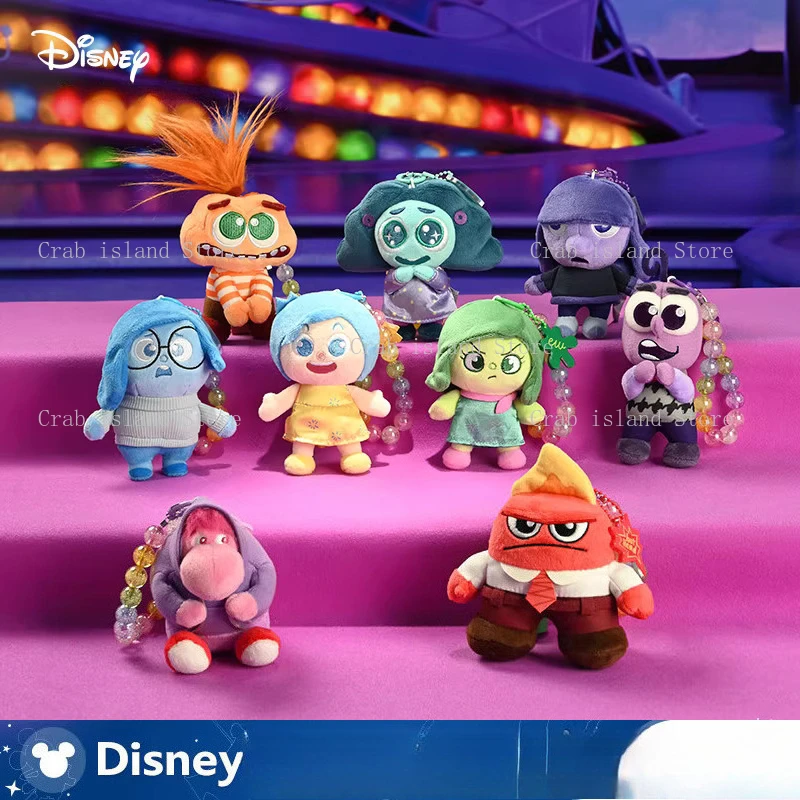 

Официальный Дисней Inside Out 2, аниме, персонажи мультфильмов, Joy Anger Sadness, плюшевая кукла, кулон, игрушки, детский подарок на день рождения