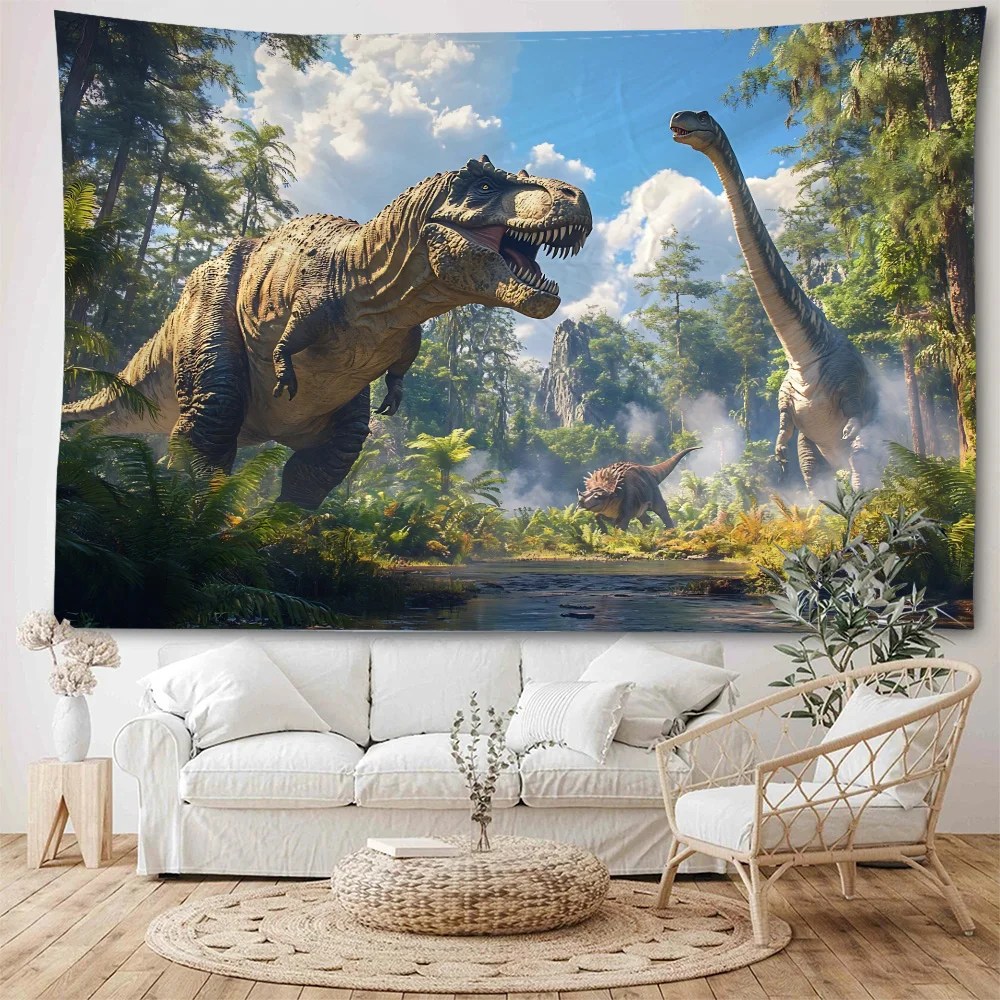Ancient Jurassic Park Dinosaur World Background Decoration Tapestry Home Bedroom Dormitory Decoration Tapestry