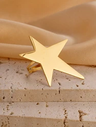A French retro fashion vintage creative high-end design for women's pentagram ring, holiday party, party, date, gift, travel