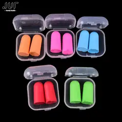 2Pcs/lot Sound insulation ear protection Earplugs sleeping plugs for travel noise reduction Useful Anti-noise Soft Ear Plugs