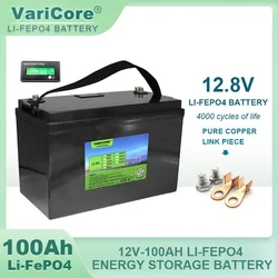 12V/12.8V 100Ah LiFePO4 Battery pack 4string LCD Lithium Power Batteries 4000 Cycles For Campers Solar Wind inverter Car lighter