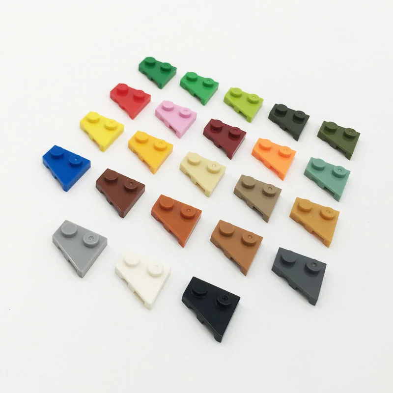 [109Pcs]【50g】 Model 24299 1 X 2x2 Wedge Plate (Left), Children DIY STEM Building Blocks Toy, Gifts For MOC Creators Group