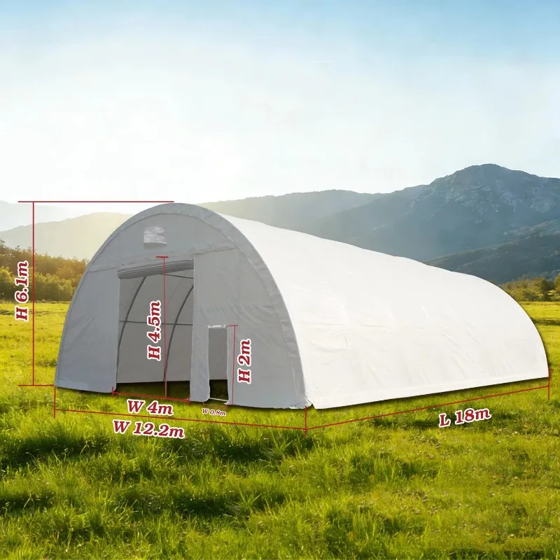 Hot Dip Galvanized Steel Frame Waterproof Durable Easy Assembly Portable Modern Outdoor Storage Tent Shed