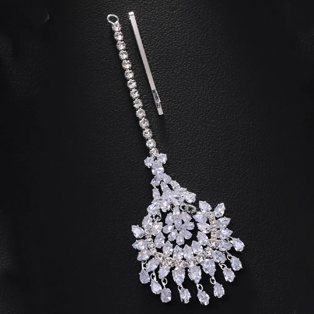 Stonefans Bridesmaid Decoration Dress Accessories Gift Jewelry Wedding Fashion 2025 Party Geometric Hair Chain Headband Bridal