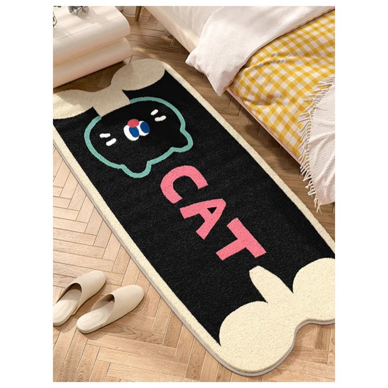 Tapis de dessin animé d'animaux mignons, tapis de salon, tapis de chevet de chambre à coucher, confortable et doux, tapis de chambre en peluche, 40x60cm