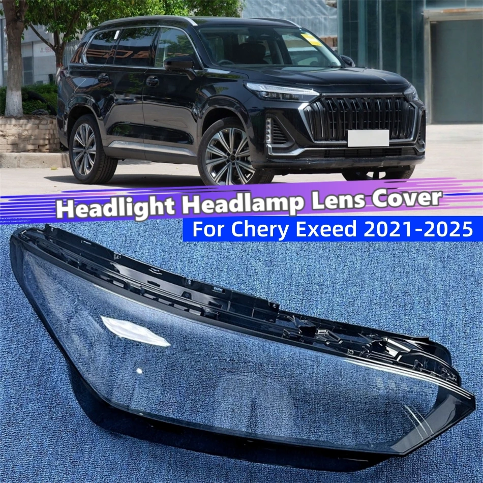 For Chery Exeed 2021 2022 2023 2024 2025 Accessories For Vehicles Polycarbonate High Gloss Fully Transparent Head Lamp Cover