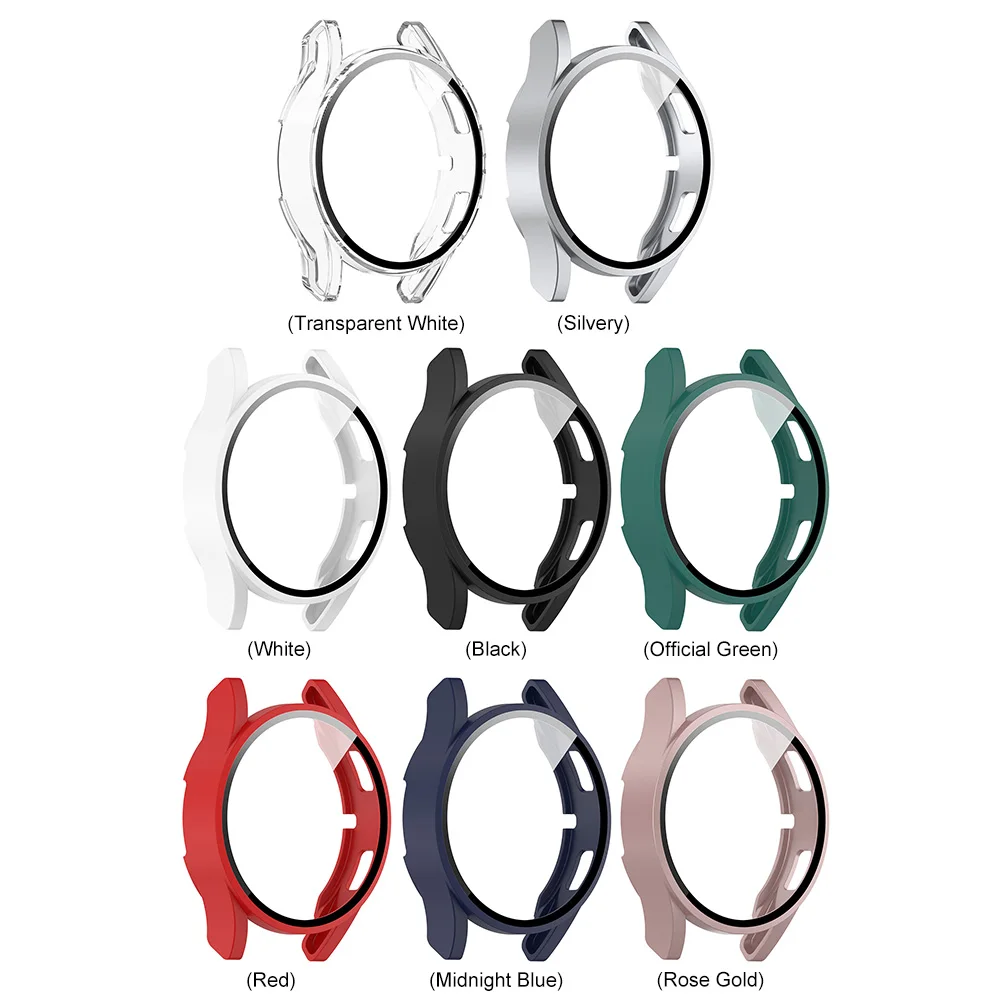 Obudowa zegarka PC ochraniacz ekranu z hartowanym szkłem pełne pokrycie ramka zapobiegająca upadkowi do Samsung Galaxy Watch FE/4 40mm