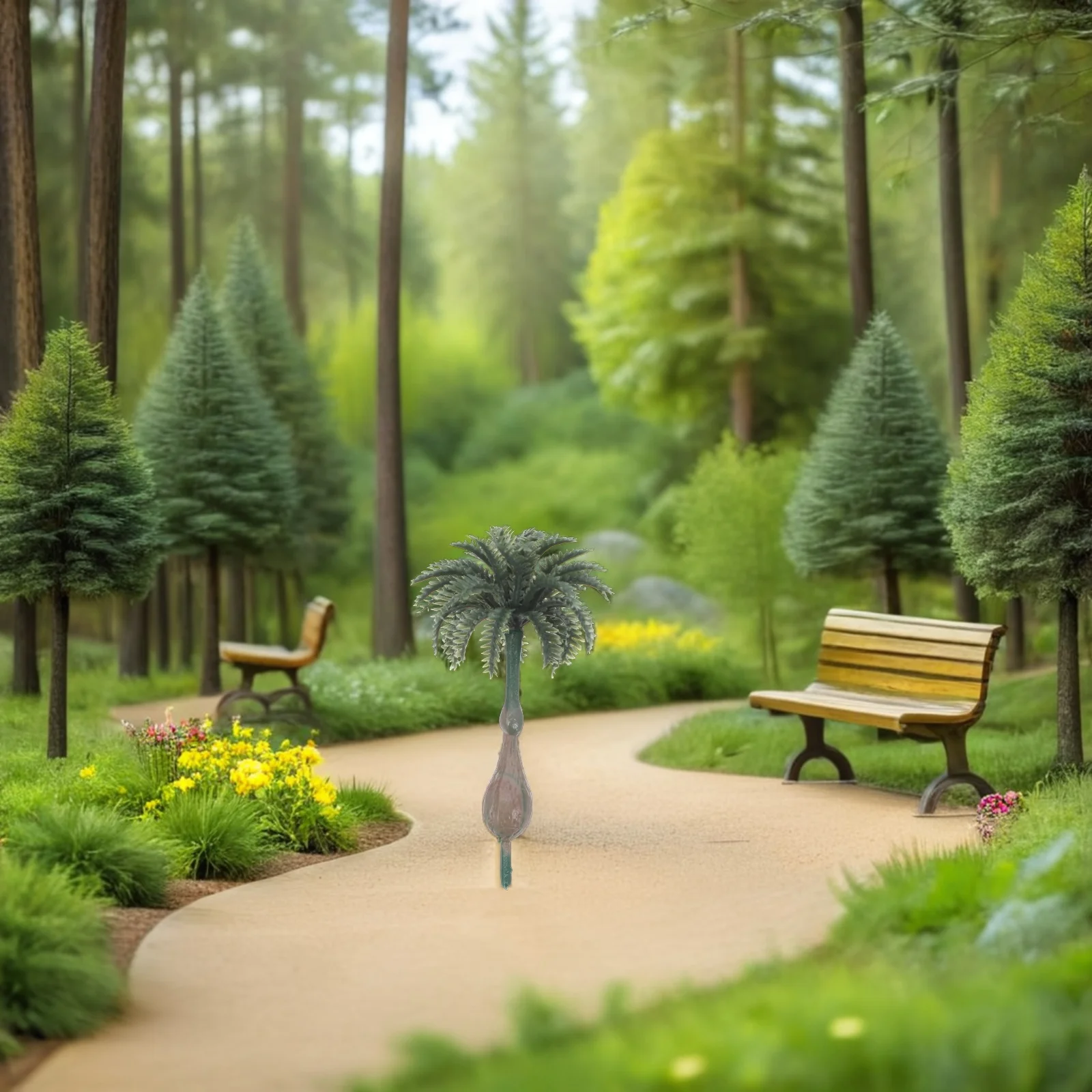 15 pçs palmeiras em miniatura realista plástico coqueiro decoração perfeita para musgo micro paisagem diorama jardim diy fada