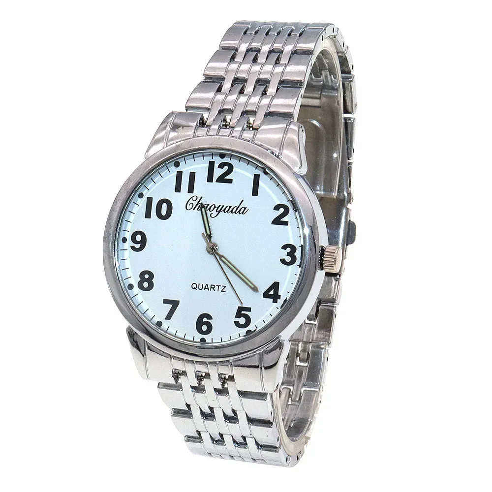 Fashion Stainless Steel Quartz Watch for Lovers - Simple Design Men And Women Couple Timepiece