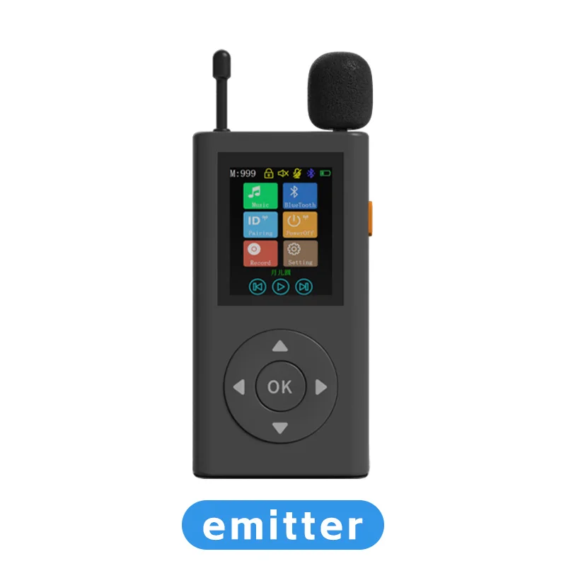 New Color Display Wireless Museum Factory Tour Guide System 1 Transmitter with 30 Walkie Talkie Receivers for Guide Explanation