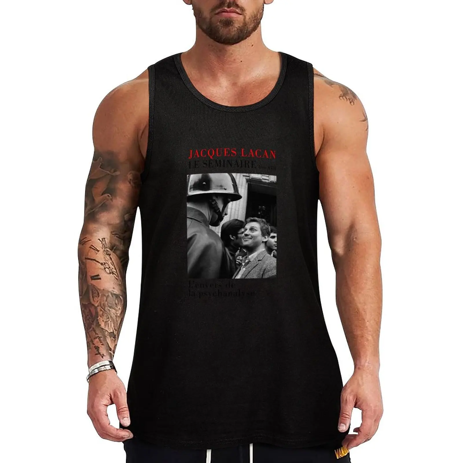 Jacques Lacan - L'envers de la psychanalyse Tank Top Vintage Print Tank Top Retro Graphic Sleeveless Tee