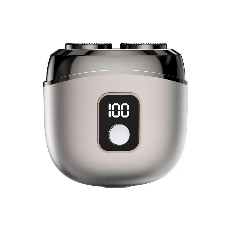 New Alloy Twin Blade IPX7 Waterproof USB Rechargeable Electric Rotary Shaver Men's Face Body Ultra-clean Portable Razor Mini