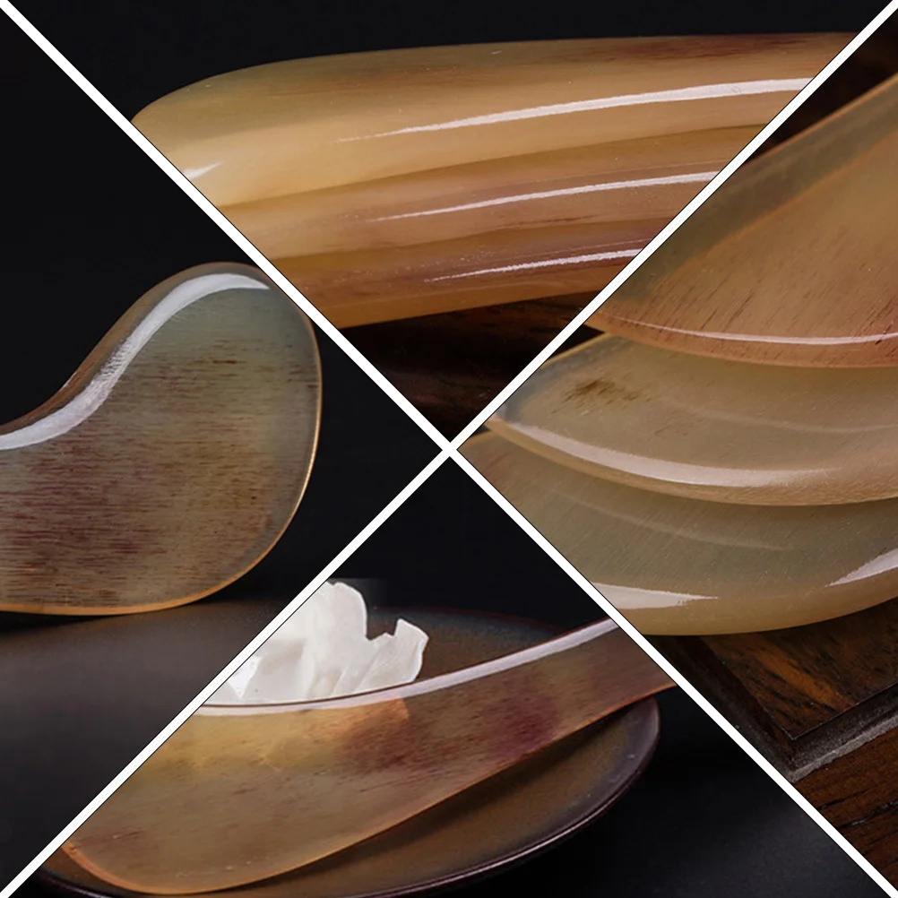 Horn Facial Beauty Scrape Plate Scraping Board Gua Sha Tool for Skin Nourishment and Suppleness Scraping Piece